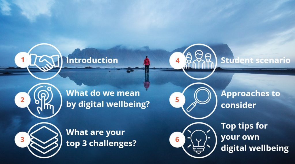 Digital wellbeing taster course homepage