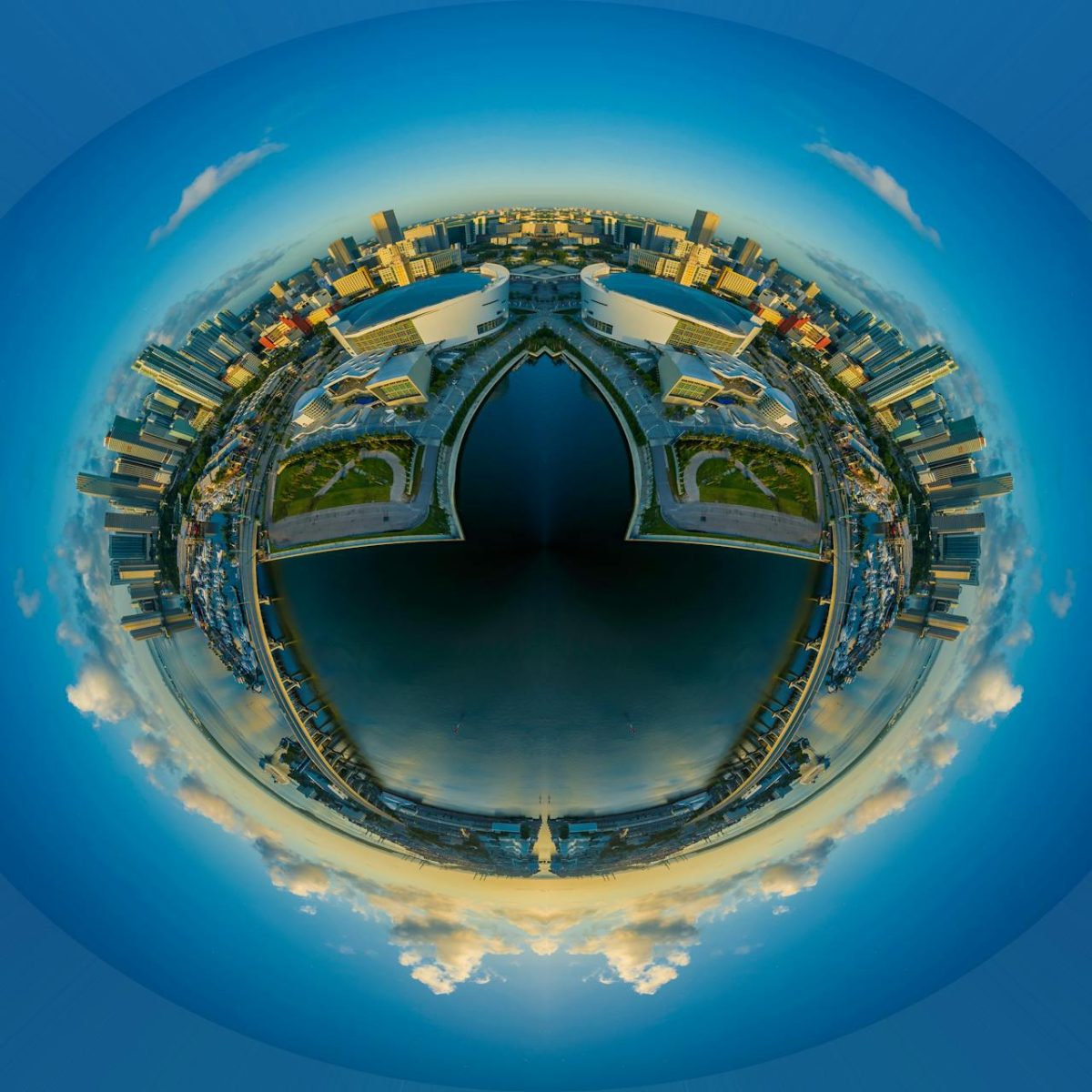 decorative rendering of a 360 degree image
