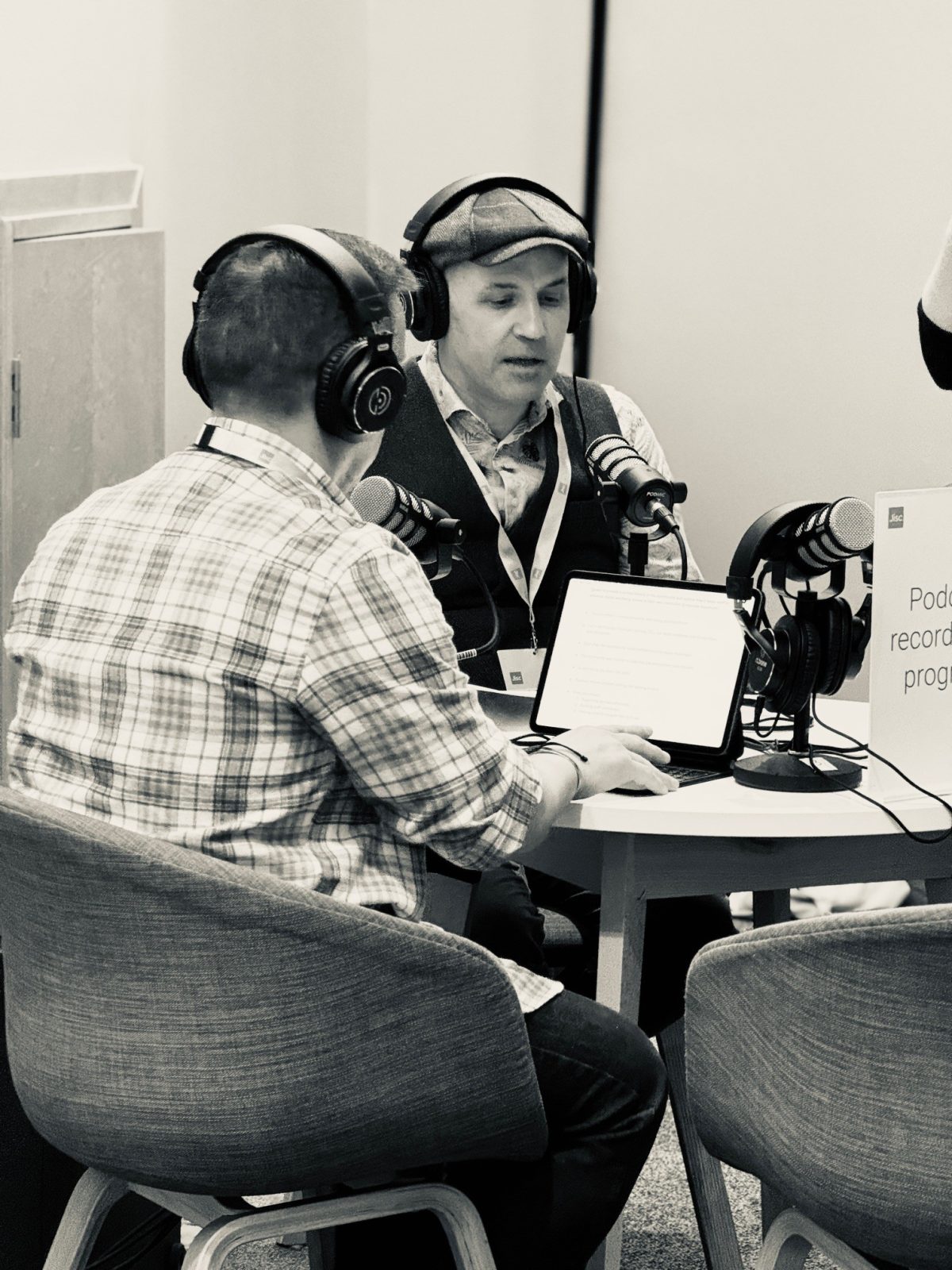 Digital Wellbeing podcast in progress with Dan and Scott