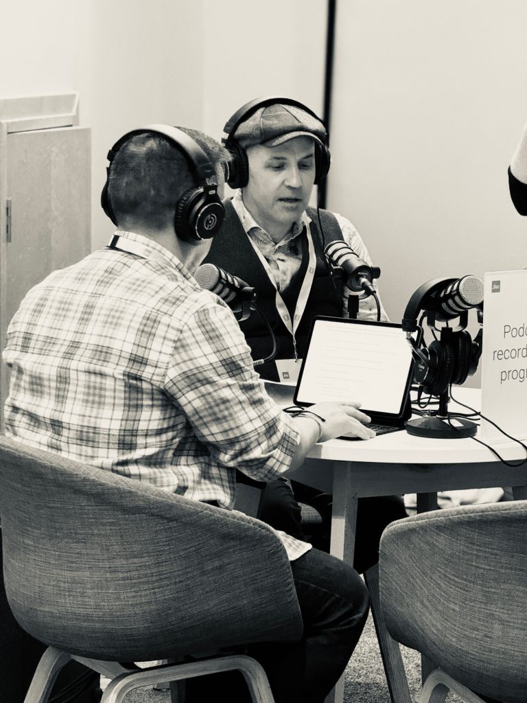 Digital Wellbeing podcast in progress with Dan and Scott