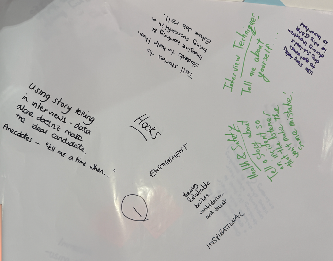 Comments written on sticky notes from the workshop