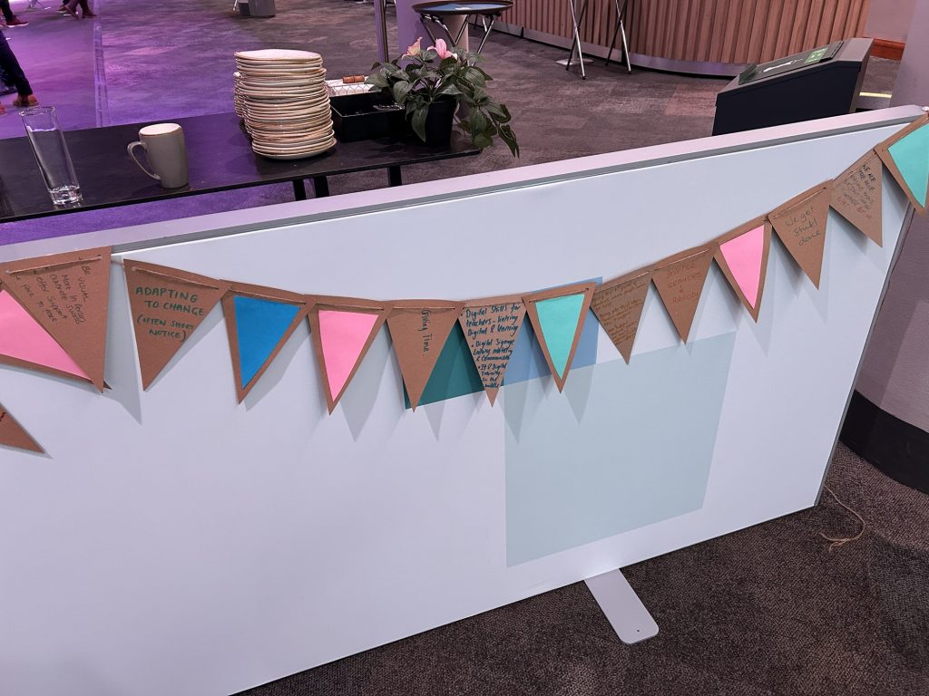 Bunting decorated with ideas about glue work